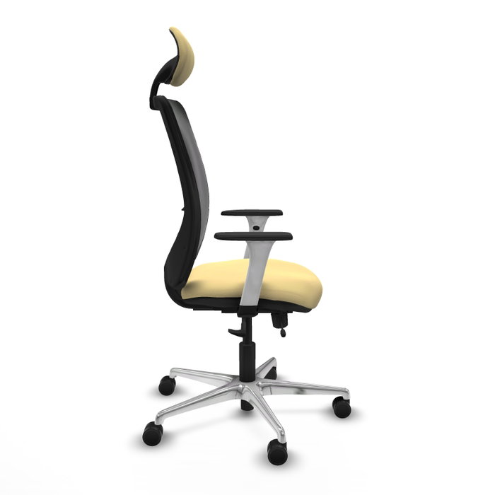 PIQUERAS Y CRESPO Silla de oficina Zulema con mecanismo Sincro/Traslack, Crema y Negro PIQUERAS Y CRESPO Silla de oficina Zulema con mecanismo Sincro/Traslack, Crema y Negro