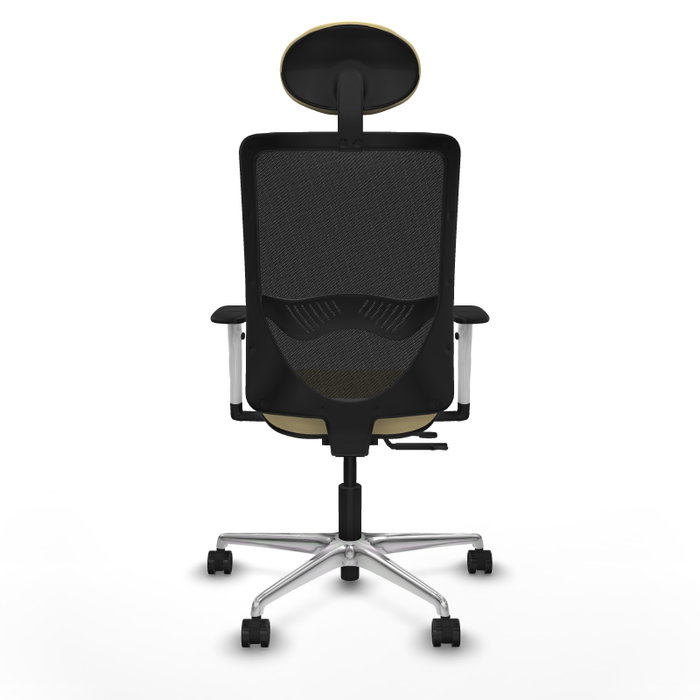 PIQUERAS Y CRESPO Silla de oficina Zulema con mecanismo Sincro/Traslack, Crema y Negro PIQUERAS Y CRESPO Silla de oficina Zulema con mecanismo Sincro/Traslack, Crema y Negro