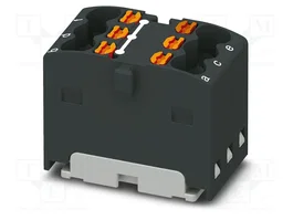 PHOENIX CONTACT PTFIX 6X1,5 BK Conector de carril de 6 bornas