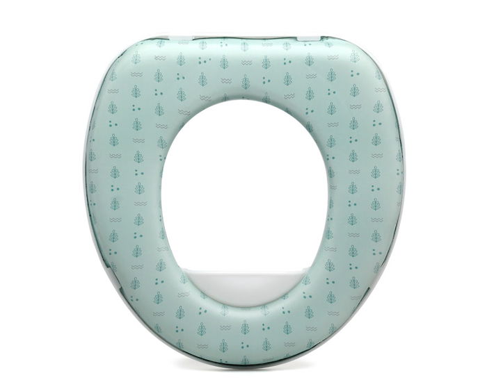 KioKids Asiento Reductor de WC Acolchado para Niños +12 Meses - Color Salvia, Colección Petits Moments