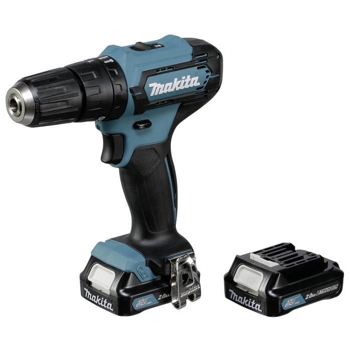 Makita HP333DSAX1 Taladro de impacto a batería 12V con 2 baterías de 2.0 Ah y MAKPAC Makita HP333DSAX1 Taladro de impacto a batería 12V con 2 baterías de 2.0 Ah y MAKPAC