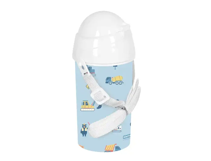 Safta Botella portalíquidos preescolar 500 ml con apertura automática y pajita Safta Botella portalíquidos preescolar 500 ml con apertura automática y pajita