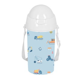 Safta Botella con Apertura Automática y Pajita 500ml Grúas