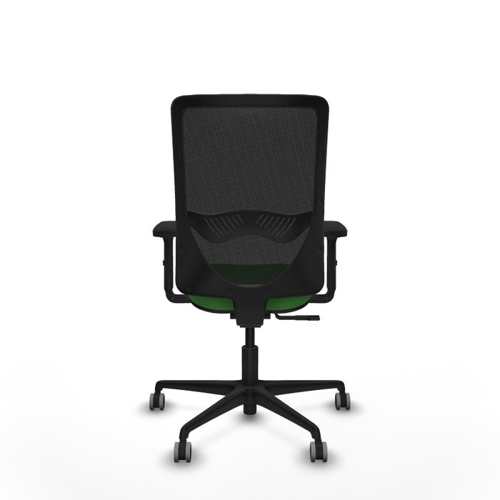 PIQUERAS Y CRESPO Silla de oficina Zulema con mecanismo Sincro, Tela Verde y Malla Negra PIQUERAS Y CRESPO Silla de oficina Zulema con mecanismo Sincro, Tela Verde y Malla Negra