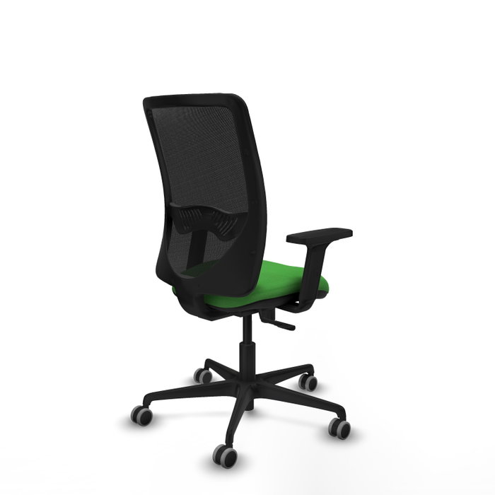 PIQUERAS Y CRESPO Silla de oficina Zulema con mecanismo Sincro, Tela Verde y Malla Negra PIQUERAS Y CRESPO Silla de oficina Zulema con mecanismo Sincro, Tela Verde y Malla Negra
