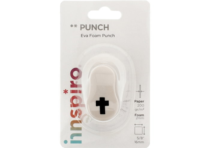 Innspiro Troqueladora de figuras Eva Foam Punch cruz 16mm Innspiro Troqueladora de figuras Eva Foam Punch cruz 16mm