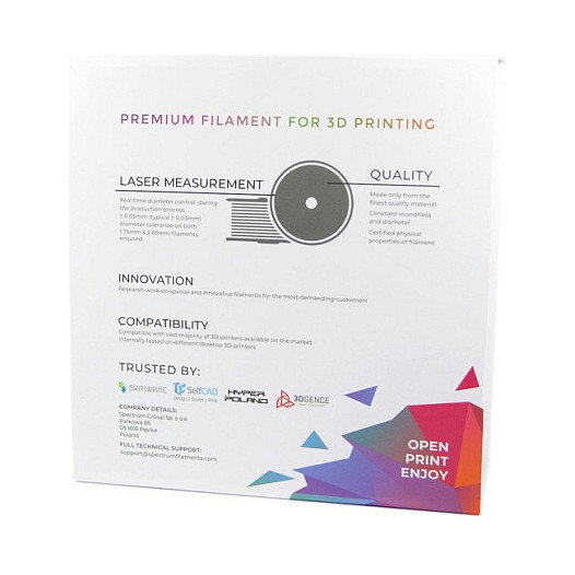 Spectrum PLA Premium 1.75 mm Filamento 3D Verde Fluorescente Fluorescent Green 1 kg para Impresora 3D