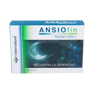 INTERNATURE Ansiofin 60 Cap. Magnesio y Pasiflora para Sistema Nervioso y Relajación INTERNATURE Ansiofin 60 Cap. Magnesio y Pasiflora para Sistema Nervioso y Relajación