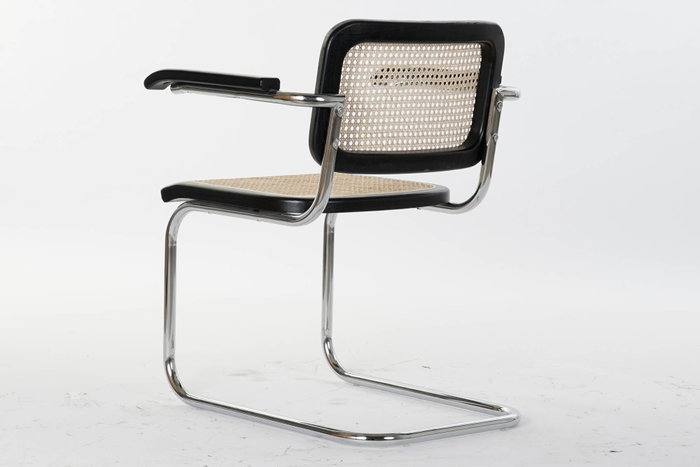 DKD Home Decor Silla Olmo Ratan Rejilla Negro