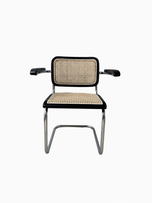 DKD Home Decor Silla Olmo Ratan Rejilla Negro