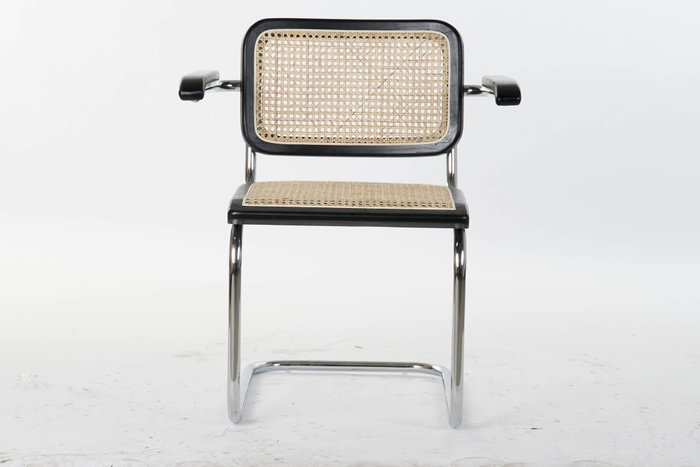 DKD Home Decor Silla Olmo Ratan Rejilla Negro