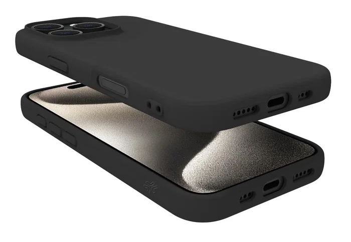 Celly CROMO1079BK Funda para iPhone 16 Pro Negro - Protección contra Golpes y Rayones - Compatible Apple