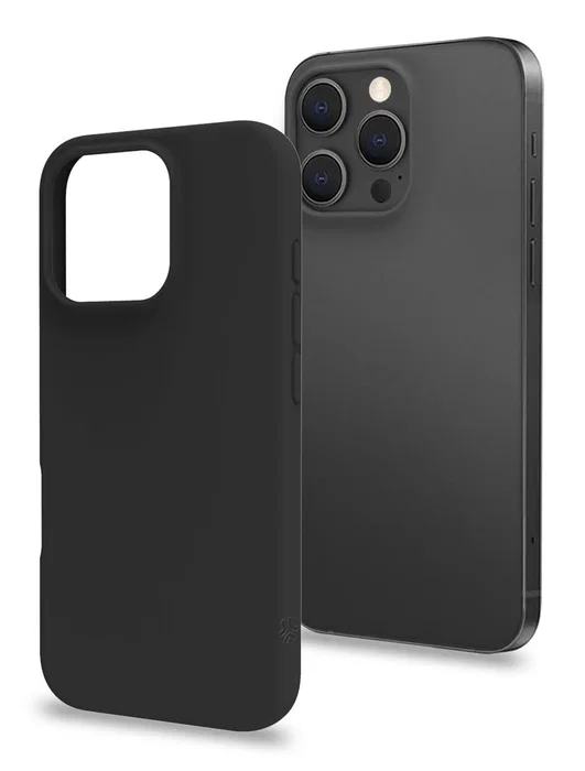 Celly CROMO1079BK Funda para iPhone 16 Pro Negro - Protección contra Golpes y Rayones - Compatible Apple