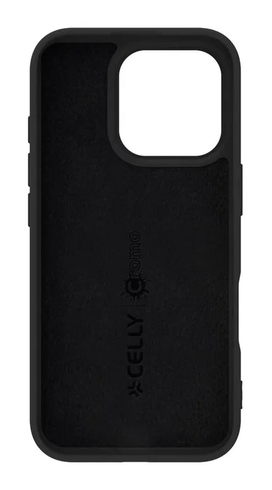 Celly CROMO1079BK Funda para iPhone 16 Pro Negro - Protección contra Golpes y Rayones - Compatible Apple