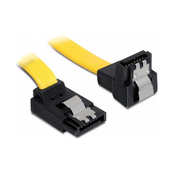 DeLOCK Cable SATA 6 Gb/s Macho/Macho 20 cm Amarillo Ángulo Superior/Inferior DeLOCK Cable SATA 6 Gb/s Macho/Macho 20 cm Amarillo Ángulo Superior/Inferior