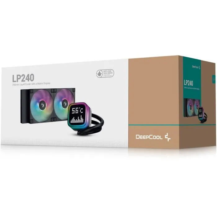 Deepcool DEE1737716851380 Refrigeración Líquida AIO con 2 Ventiladores ARGB de 120 mm - Negro Deepcool DEE1737716851380 Refrigeración Líquida AIO con 2 Ventiladores ARGB de 120 mm - Negro