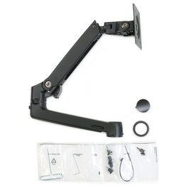 Ergotron LX Dual Stacking Arm Kit, Extension y Collar Negro Mate, Capacidad 11.3 kg, Montaje VESA 75x75/100x100 mm