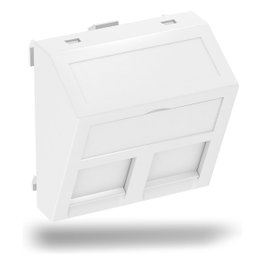 Bettermann OBO DTS-2B RW1 Datentechniktrger para 2 módulos de conexión tipo B 45x45mm