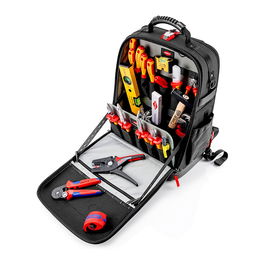 Knipex 00 21 50 E Werkzeugrucksack Modul X18 - 22 Herramientas, Alicates de Punta Fina, Linesman's Pliers, Cortador de Cable, Pelacables, Martillo, Rizador Eléctrico, 530x217x549 mm