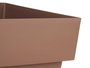 Ibergarden Maceta Cuadrada Marrón con Reserva de Agua 37x37x51 cm Capacidad 28L Plástico (Set de 6)