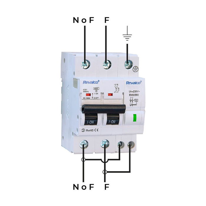 Revalco Iga 2p 32a c 10ka Protector sobretensiones Normativa EN-50550