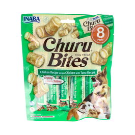 CHURU VET Dog Bites Receta De Pollo Con Atún Bolsa De 8 Sticks