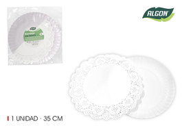 Algon Bandeja Redonda con Blonda 35 cm (30 Unidades)