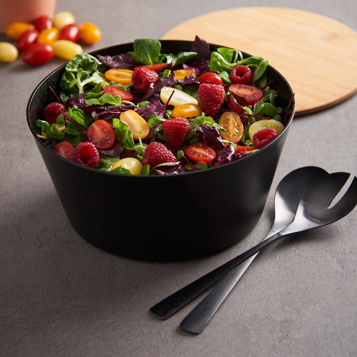 Day Ensaladera con Tapa de Bambú Negra, Diámetro 25 cm