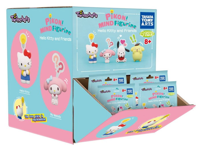 Sanrio Minifiguras Twinchees Hello Kitty & Friends Pikon Mind 5 cm Blind Pack Expositor (24)