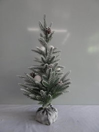 DKD Home Decor Árbol de Navidad Verde Blanco 30 x 66 x 30 cm (2 Unidades)