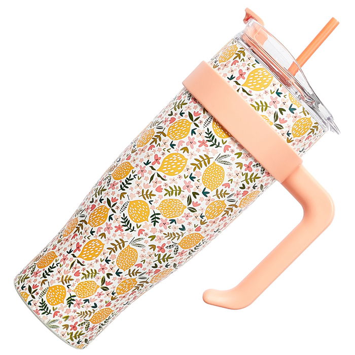 Cook Concept Mug Térmico 1,2 L Miami Flower con Asa para Bebidas Frías y Calientes