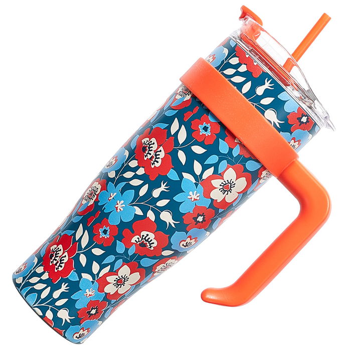 Cook Concept Mug Térmico 1,2 L Miami Flower con Asa para Bebidas Frías y Calientes