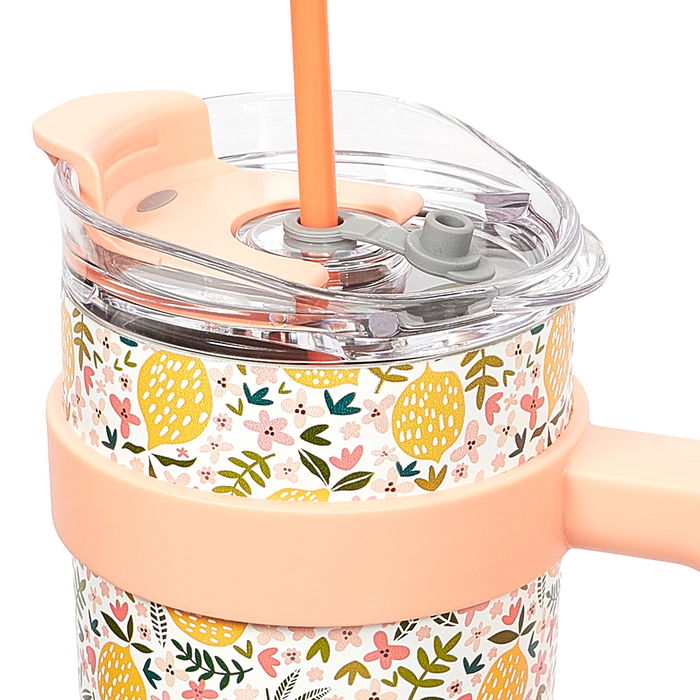 Cook Concept Mug Térmico 1,2 L Miami Flower con Asa para Bebidas Frías y Calientes