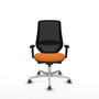 PIQUERAS Y CRESPO Silla de oficina Mardos con mecanismo Sincro/Traslack, Naranja y Negro