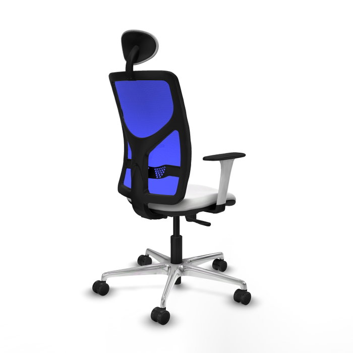 PIQUERAS Y CRESPO Silla de oficina Motilla con mecanismo Sincro, Azul y Blanco PIQUERAS Y CRESPO Silla de oficina Motilla con mecanismo Sincro, Azul y Blanco