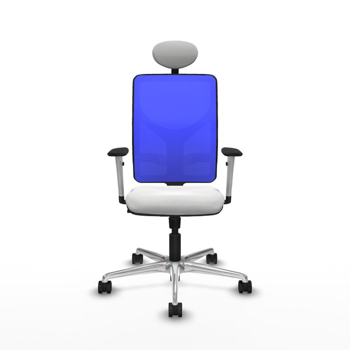 PIQUERAS Y CRESPO Silla de oficina Motilla con mecanismo Sincro, Azul y Blanco PIQUERAS Y CRESPO Silla de oficina Motilla con mecanismo Sincro, Azul y Blanco