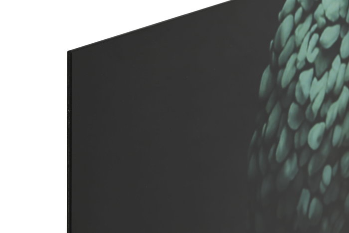 DKD Home Decor Cuadro Moderno 0.4 x 120 x 120 cm Turquesa Negro Cristal Templado