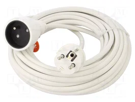 PLASTROL Prolongador de alimentación H03VV-F 3G1,5mm2 10m Blanco