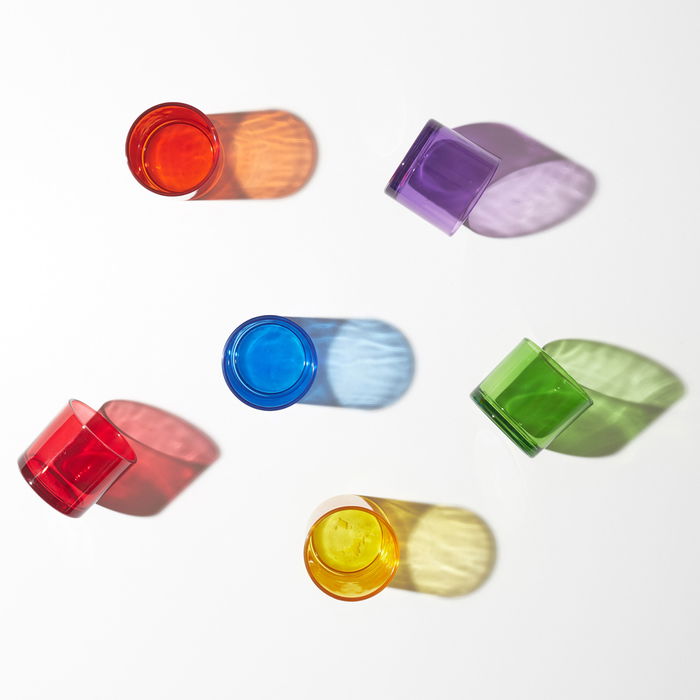 Home Deco Factory Juego de 6 Vasos 160 ml Colores Paradis Exotiqu