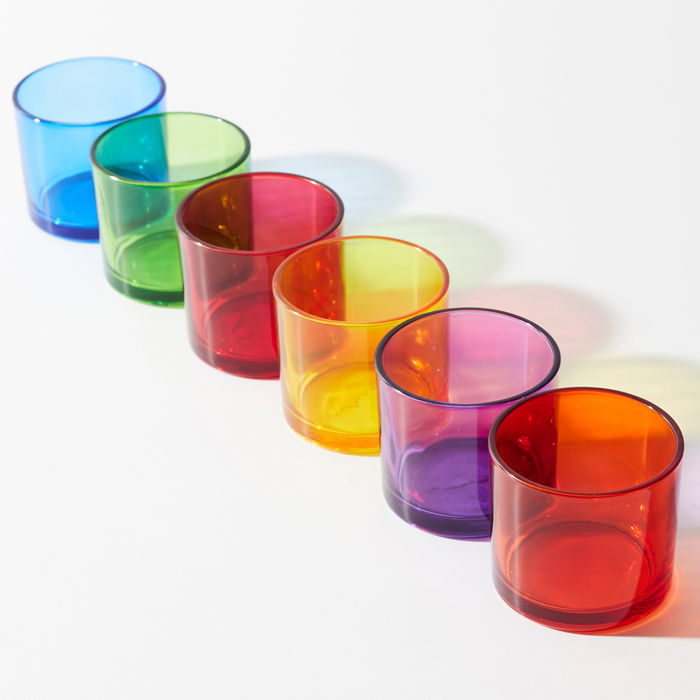 Home Deco Factory Juego de 6 Vasos 160 ml Colores Paradis Exotiqu