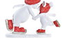 DKD Home Decor Figura de Ratón Blanco y Rojo en Resina