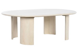 DKD Home Decor Mesa Centro Scandi Blanco 79 x 46 x 130 cm