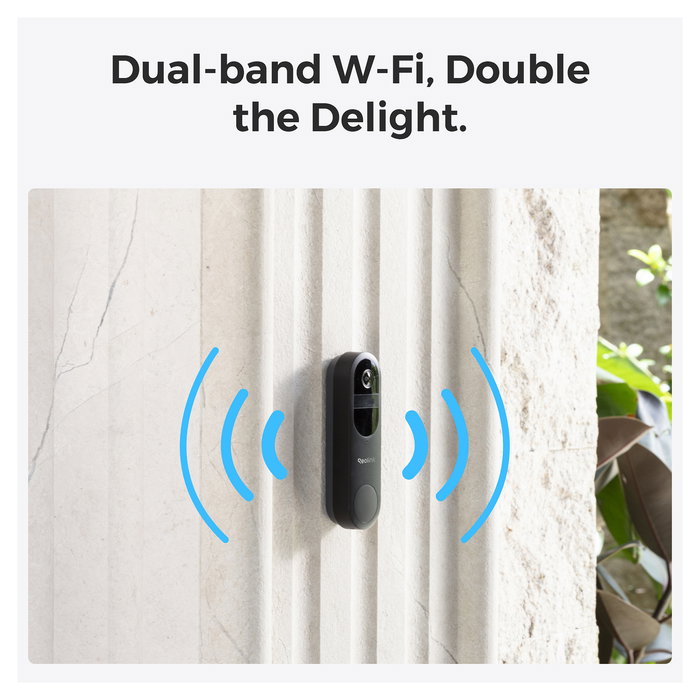 Reolink Timbre Inteligente D340B con Cámara 4MP, Ángulo 180°, Wi-Fi, Visión Nocturna y Tarjeta MicroSD de 64GB Incluida