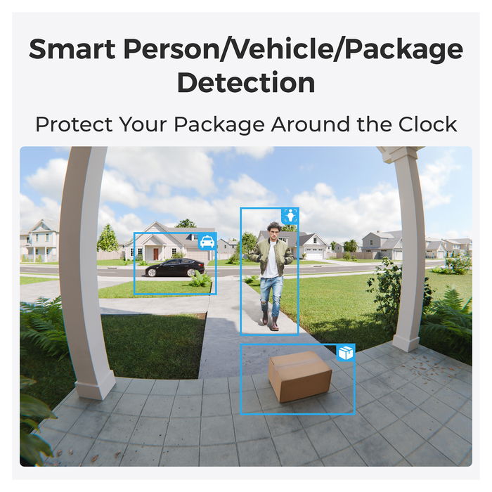 Reolink Timbre Inteligente D340B con Cámara 4MP, Ángulo 180°, Wi-Fi, Visión Nocturna y Tarjeta MicroSD de 64GB Incluida