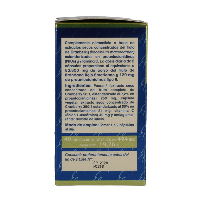 Estado Puro Cranberry 120 PACs 40 cápsulas vegetales Estado Puro Cranberry 120 PACs 40 cápsulas vegetales