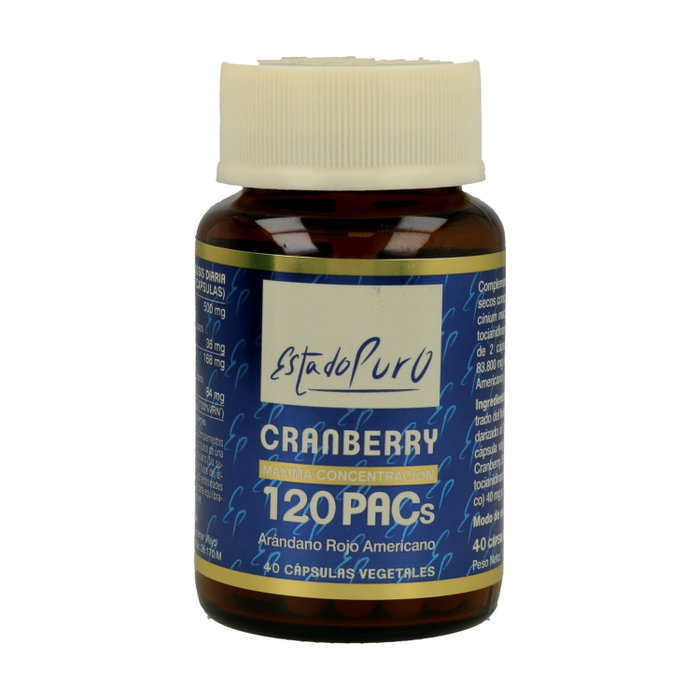 Estado Puro Cranberry 120 PACs 40 cápsulas vegetales Estado Puro Cranberry 120 PACs 40 cápsulas vegetales