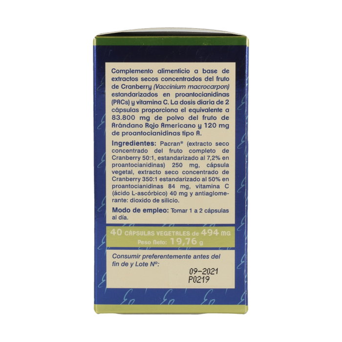 Estado Puro Cranberry 120 PACs 40 cápsulas vegetales Estado Puro Cranberry 120 PACs 40 cápsulas vegetales