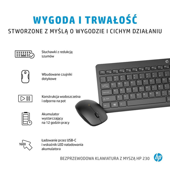 HP 230 Wireless Mouse and Keyboard Combo HP 230 Wireless Mouse and Keyboard Combo