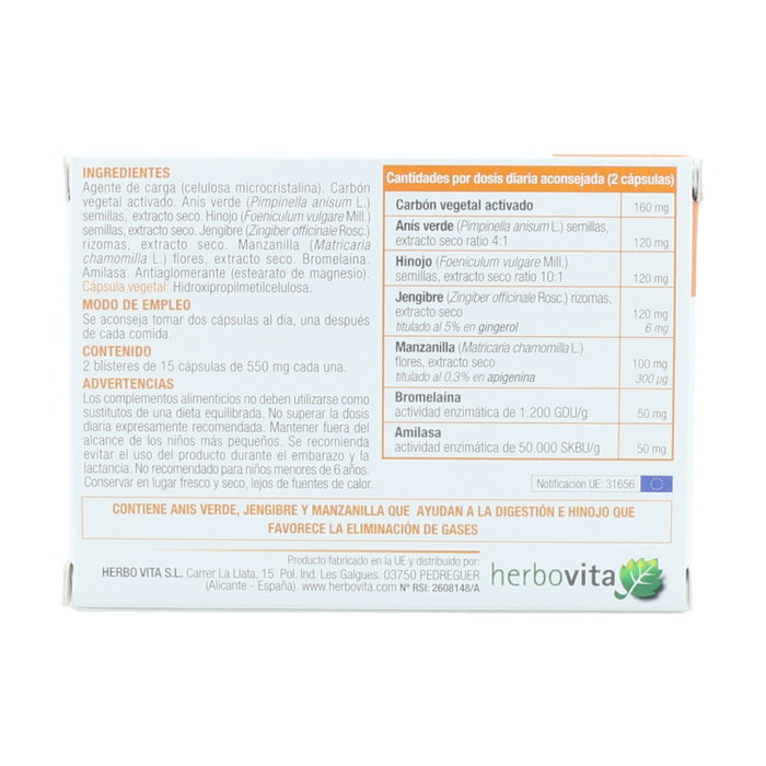Herbovita Carflat 30 cápsulas Herbovita Carflat 30 cápsulas