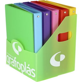 Carpeta De Anillas Grafoplas Pvc Escolar Colors 4º 4 An.20Mm Expositor De 10 (6 Colores)